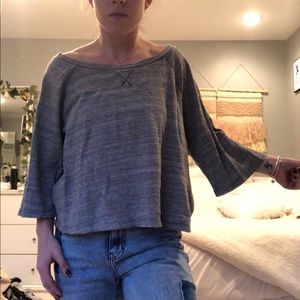 Free People three quarter sleeve shirt